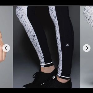 Lululemon Black and white Leggings Size 4